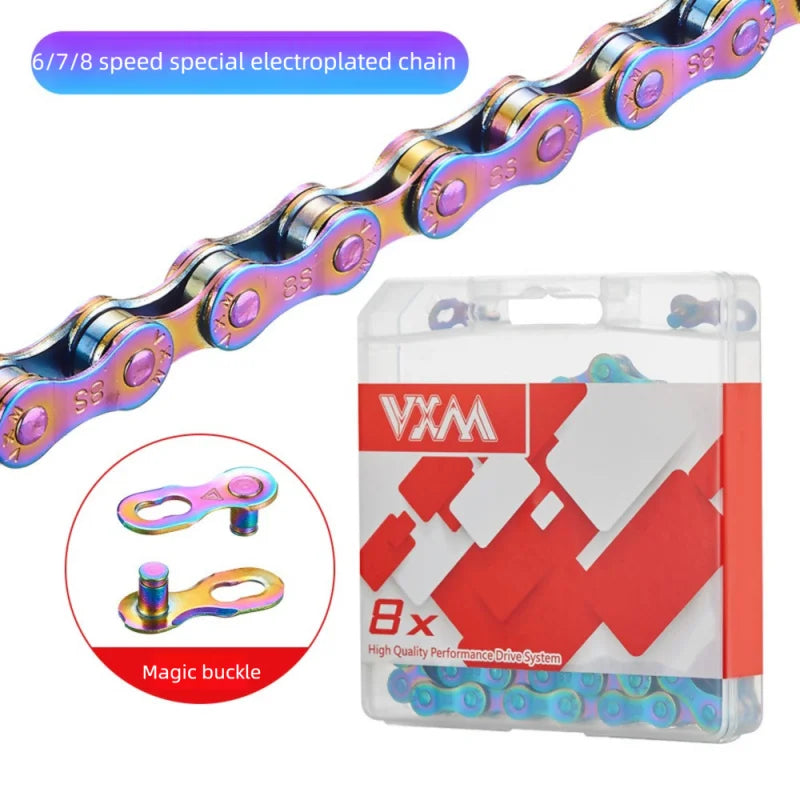 Ultralight Colorful Bike Chain 8/9/10/11 Speed Anti-Rust 116L MTB Bicycle Chain Axl