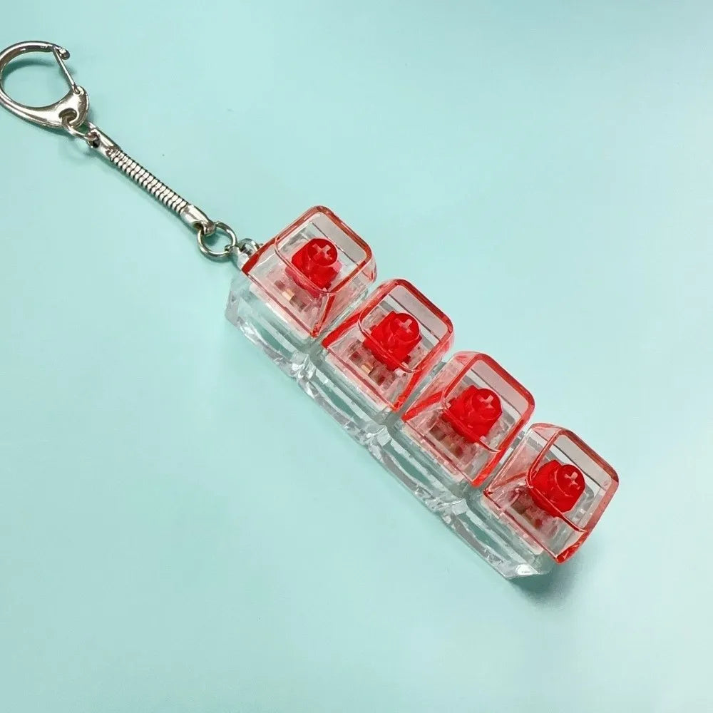DIY Keyboard Keycap Fidget Keychain Clicker Toy for Adults Fidget Keychain Toy Axl