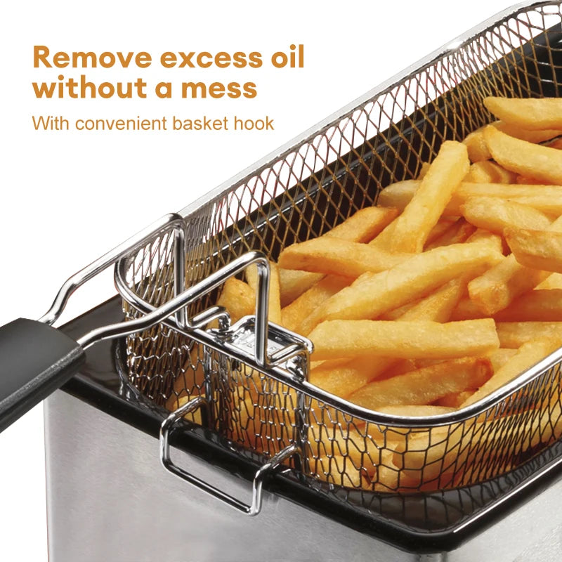 BALASHOV 2000W Electric Deep Fryer 4L – Adjustable Thermostat Electric Deep Fryer Axl
