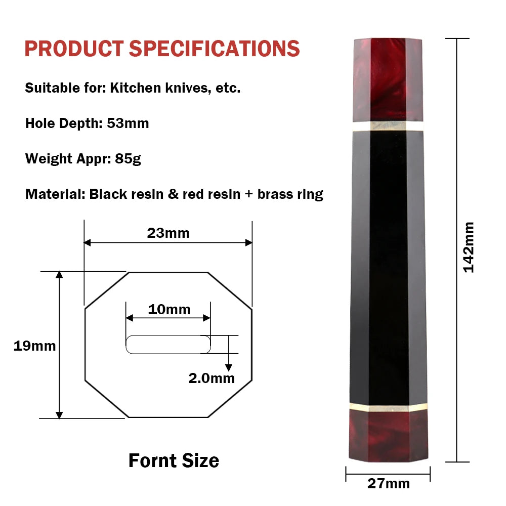 XITUO Octagonal Wood Knife Handle – DIY Chef & Damascus Knife Knife Handle Axl DB-2301