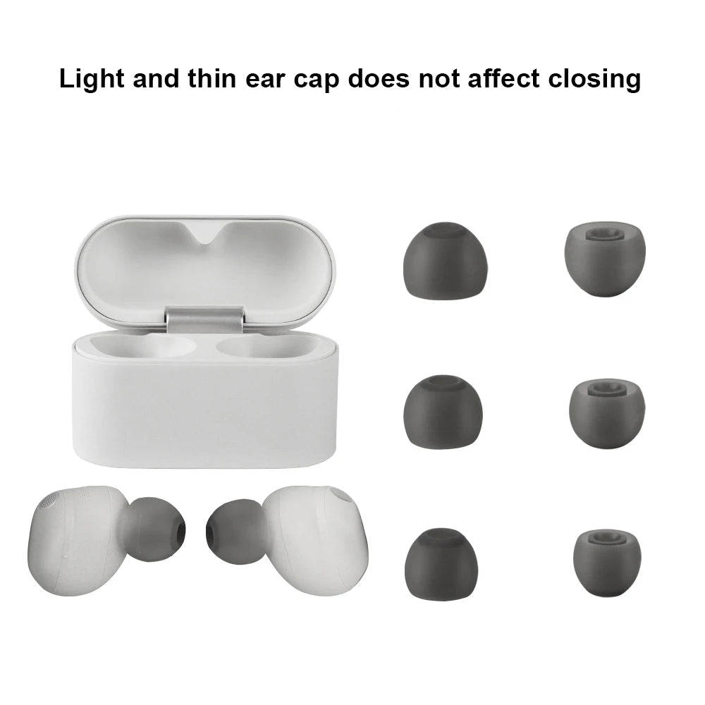 Silicone Ear Tips 6pcs for Sony WF-1000XM6 – S/M/L Set Earbud Ear Tips Axl