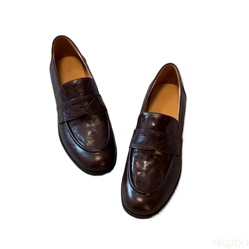 Women's Slip-On Flat Loafers – Classic Microfiber Dress Shoes Women's Flat Loafers Axl