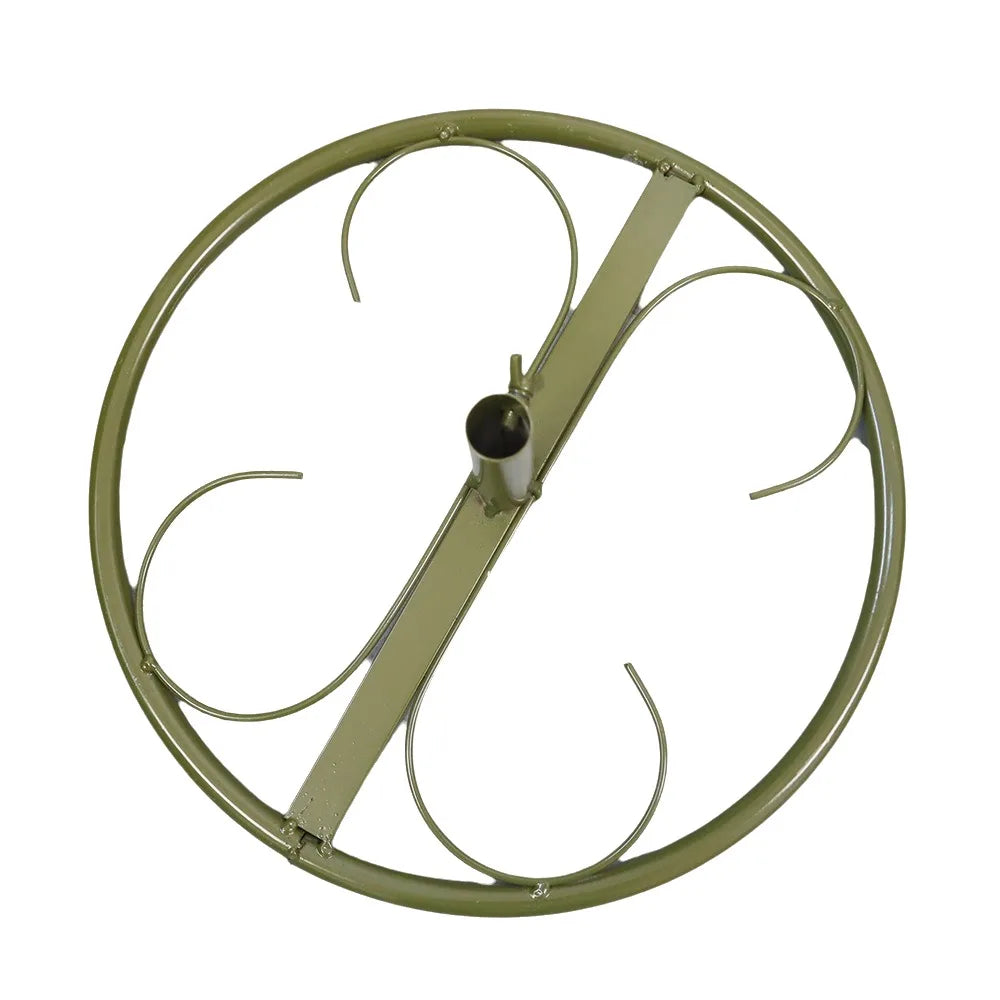 Metal Flower Pole Display Stand Base | Wedding & Home Decor Flower Display Stand Axl style2-1 hole-green