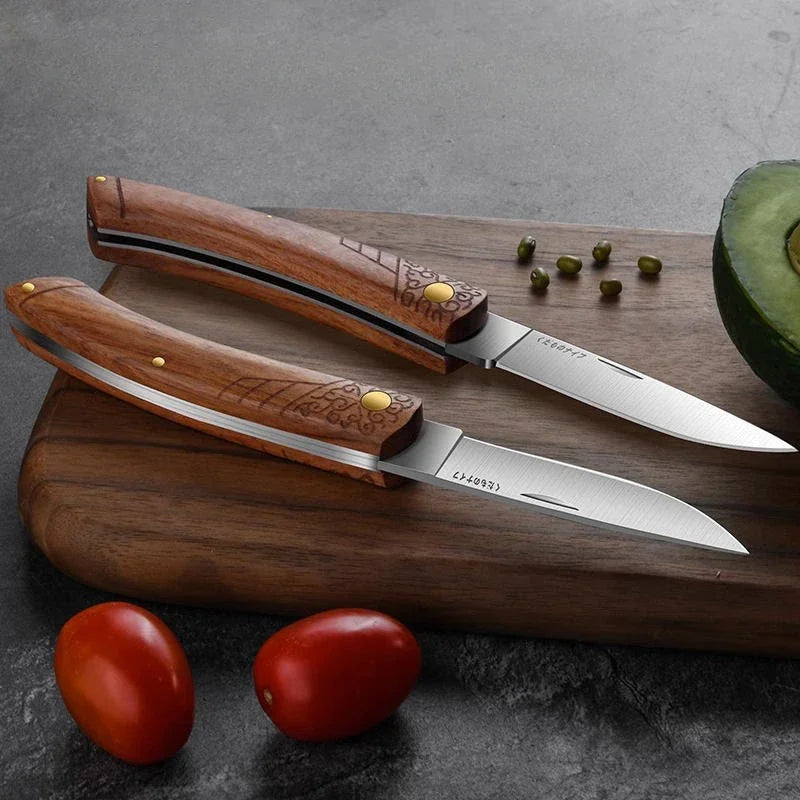 PLYS Folding Mongolian Meat Knife – Stainless Steel Pocket Blade Folding Pocket Knife Axl