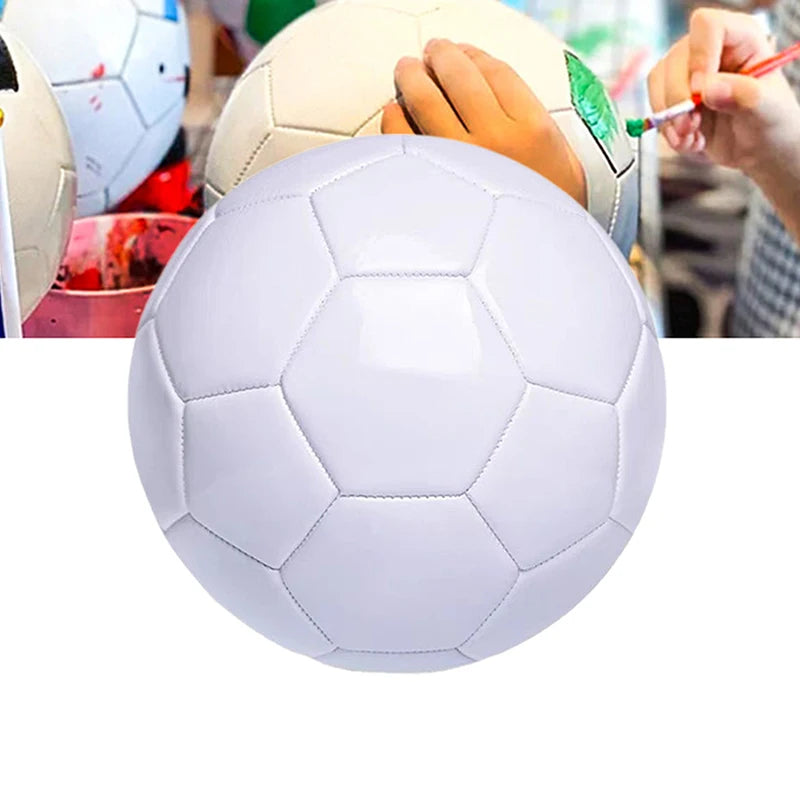 White Soccer Ball Size 5 – Lightweight PVC DIY Football Gift Soccer Ball Axl