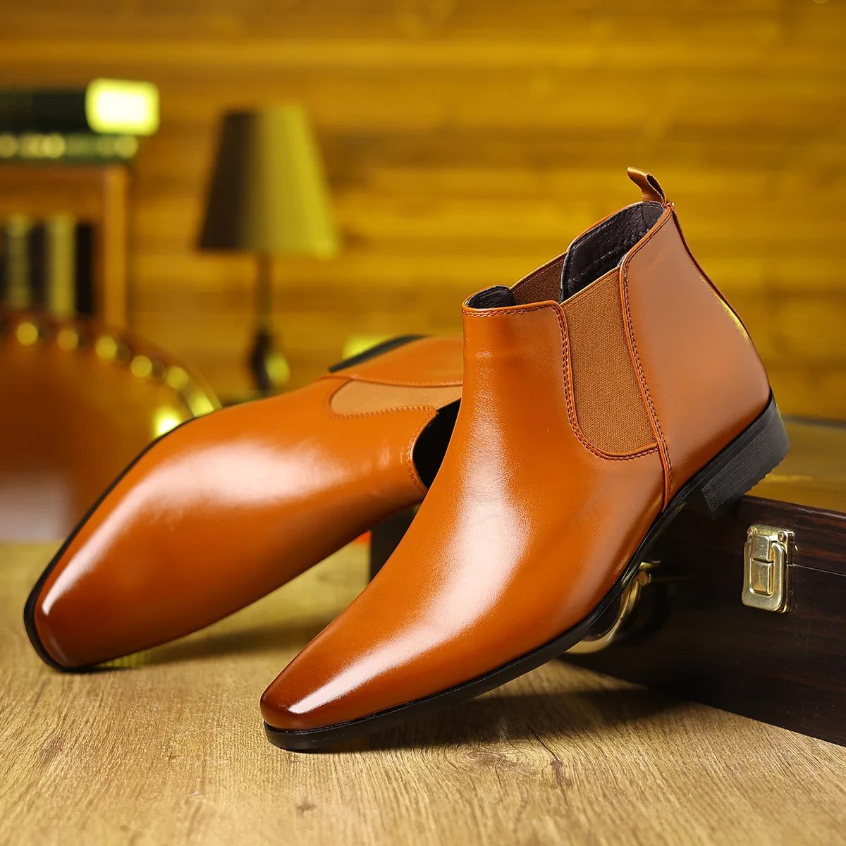 Men's Luxury Chelsea Boots – Soft-Sole Business Ankle Boots Men's Chelsea Boots Axl