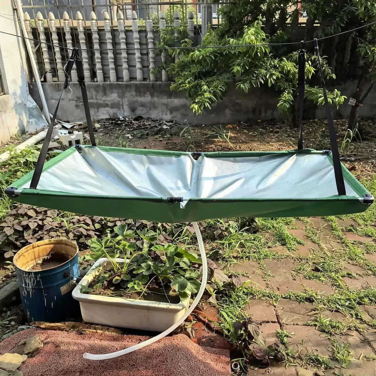 Outdoor Rain Collector with Hose – Garden Rainwater Harvester Rain Water Harvester Axl