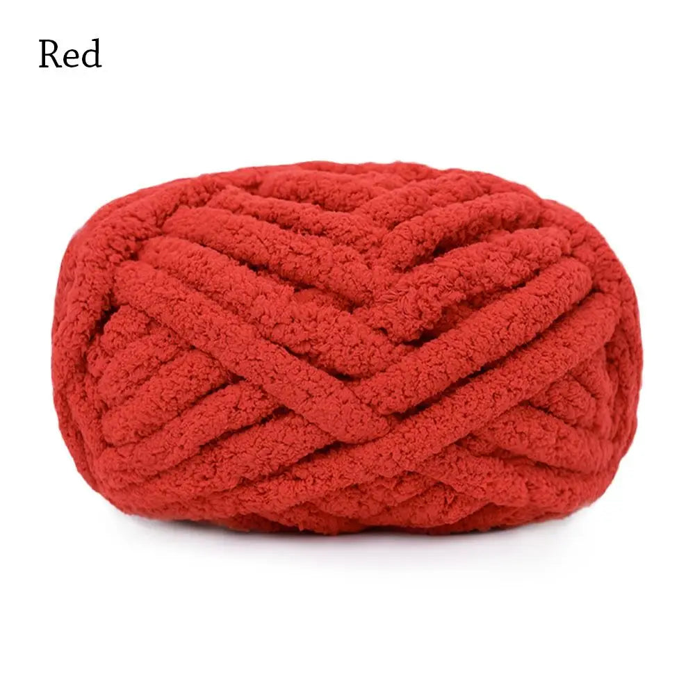 226g Chunky Crochet Yarn Ball – Thick Polyester for Blankets & DIY Chunky Crochet Yarn Axl Red