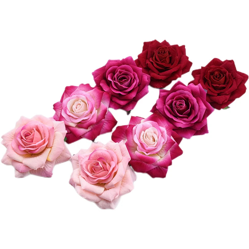 5-Pack Silk Rose Artificial Flowers for Weddings & DIY Décor Artificial Silk Flowers Axl