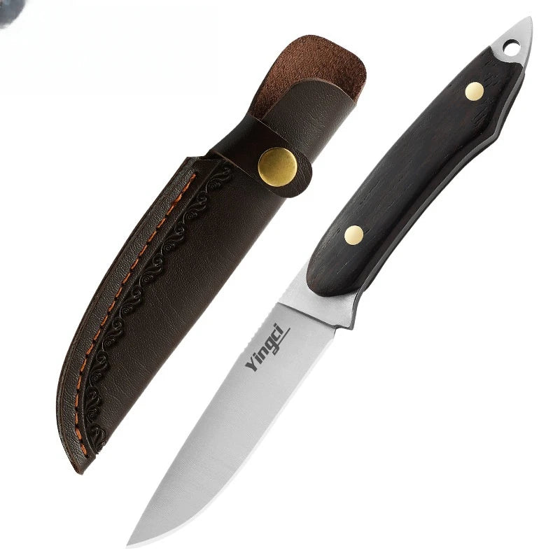 Forged Carbon Steel Kitchen Knife – Wood Handle & Cover Kitchen Knife Axl knife with cover
