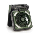 5200mAh Solar Camping Fan with LED Lantern & Sleep Timer Solar Camping Fan Axl Green