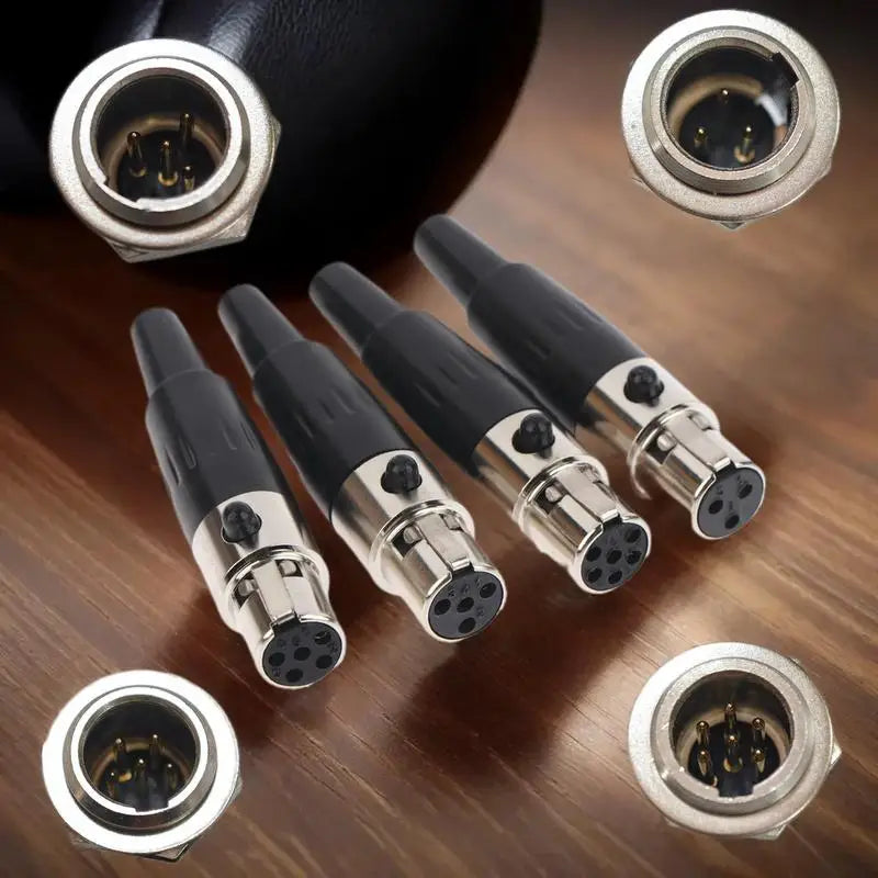 Mini XLR Connector 3/4/5/6 Pin Female Male Plug for Mic Cable Audio XLR Connector Axl