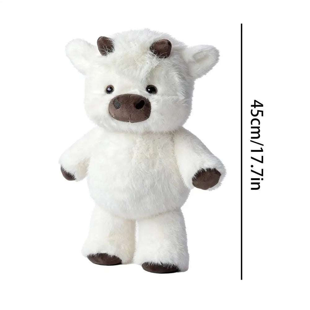 Plush Cow Stuffed Animal 17.7" – Soft Toy & Throw Pillow Plush Stuffed Animal Axl White