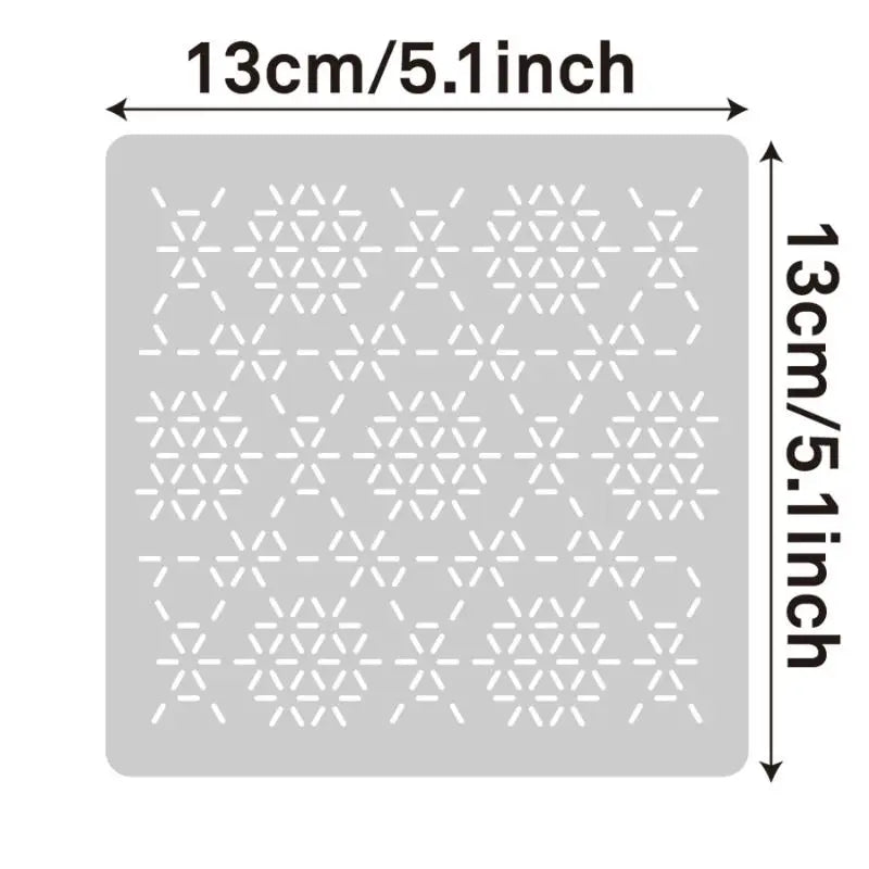 Sashiko Embroidery Stencils – 8/9/24 Pcs Reusable Quilting Templates Embroidery Stencil Set Axl