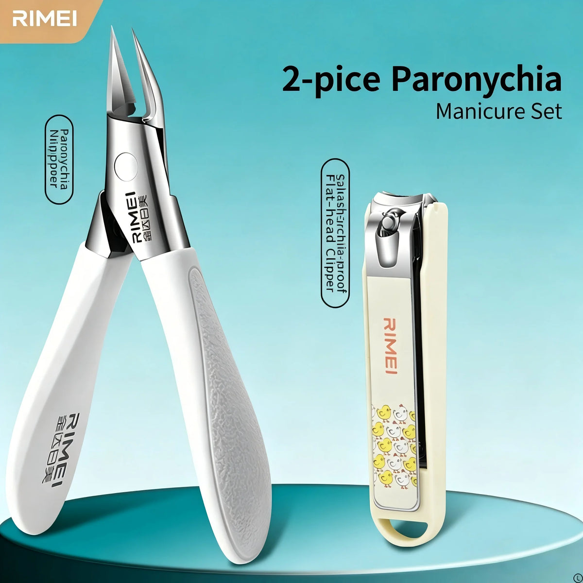 PLYS Stainless Steel Nail Clipper Set – Splash-Proof + Storage Nail Clipper Set Axl 2PCS B