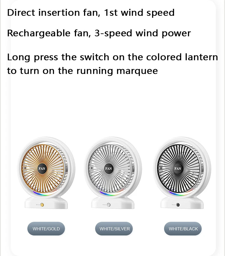 Multi-Angle USB Desktop Fan – Compact 5W Rotary Vane Cooling Fan USB Desktop Fan Axl