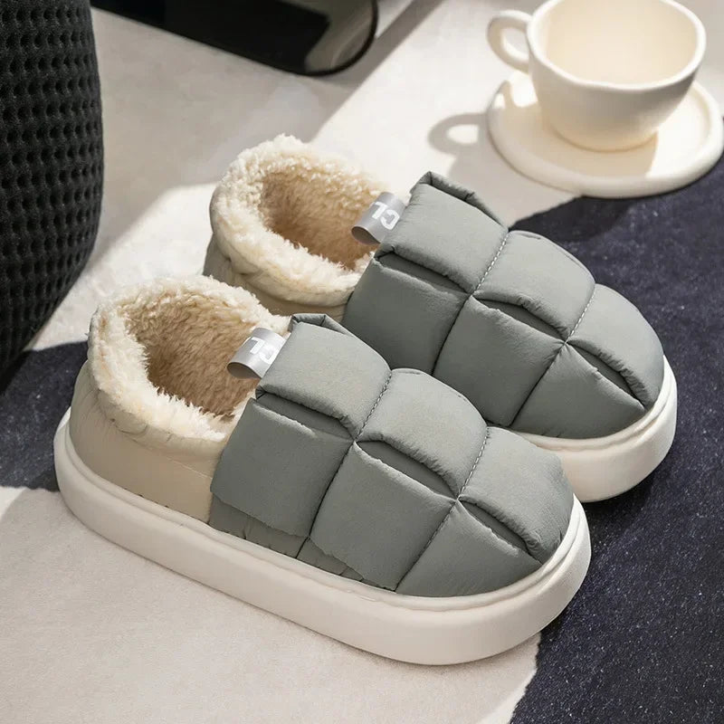 Women's Winter Plush Slippers – Warm Non-Slip Furry House Slides Winter House Slippers Axl