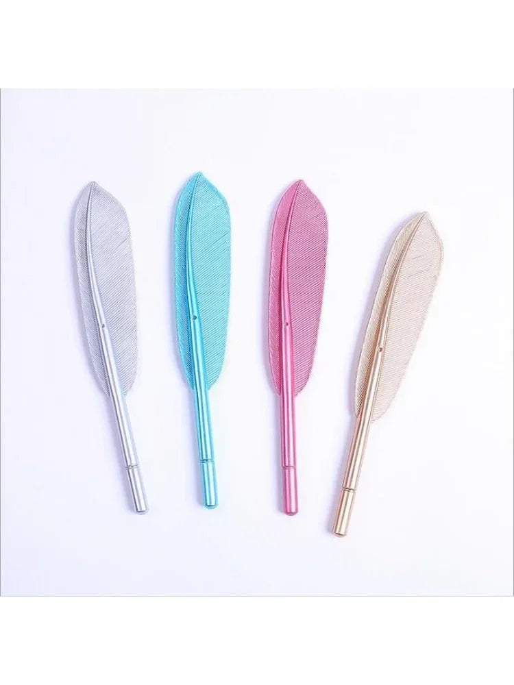 Feather Gel Pens Set of 3 – 0.5mm Cute Novelty Writing Pens Novelty Gel Pens Axl Black mixed
