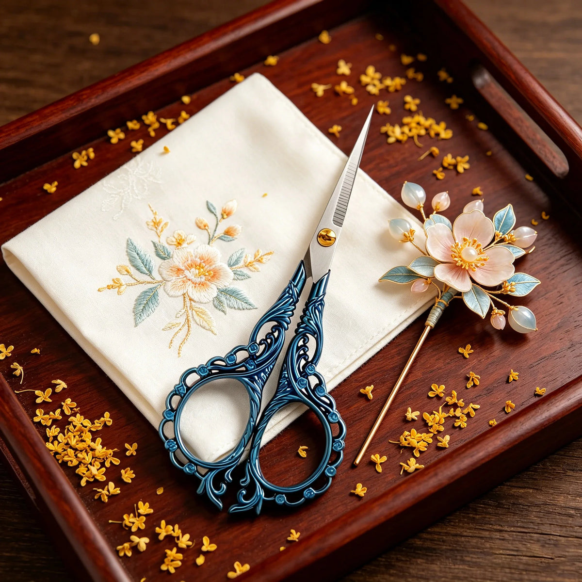 Embroidery Scissors – Stainless Steel Tailor & Sewing Scissors Embroidery Scissors Axl Scissors-Blue