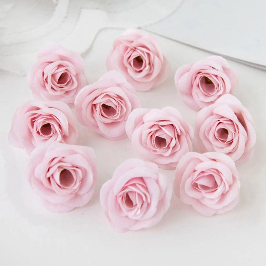 Silk Artificial Rose Heads 5/10Pcs – Wedding & Home Décor Artificial Silk Flowers Axl Color 6 10pcs