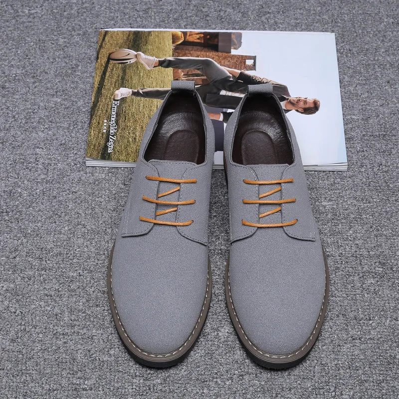 Men's British Oxford Dress Shoes – Waterproof Lace-Up Leather Oxford Dress Shoes Axl