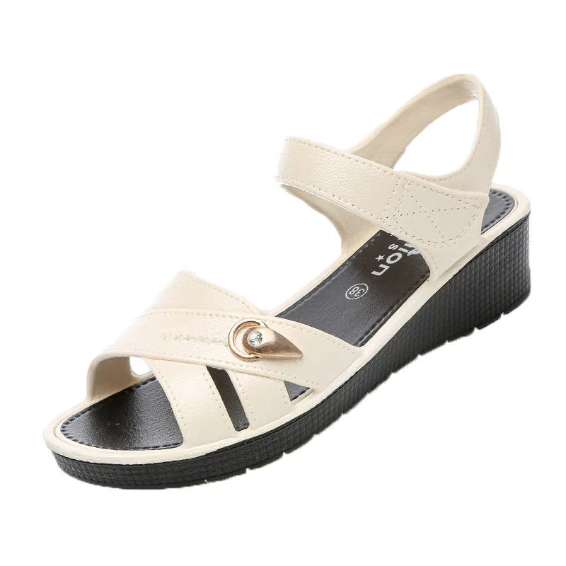 YBQJOO Women's Wedge Sandals – Mid Heel, Wide Fit EU 36–48 Wedge Sandals Axl