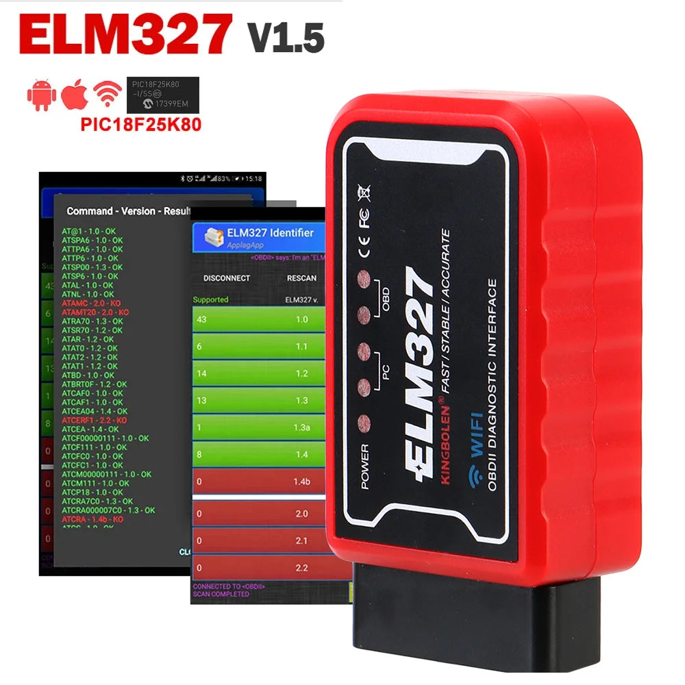 ELM327 V1.5 WiFi Bluetooth OBD2 Scanner – iOS & Android OBD2 Diagnostic Scanner Axl