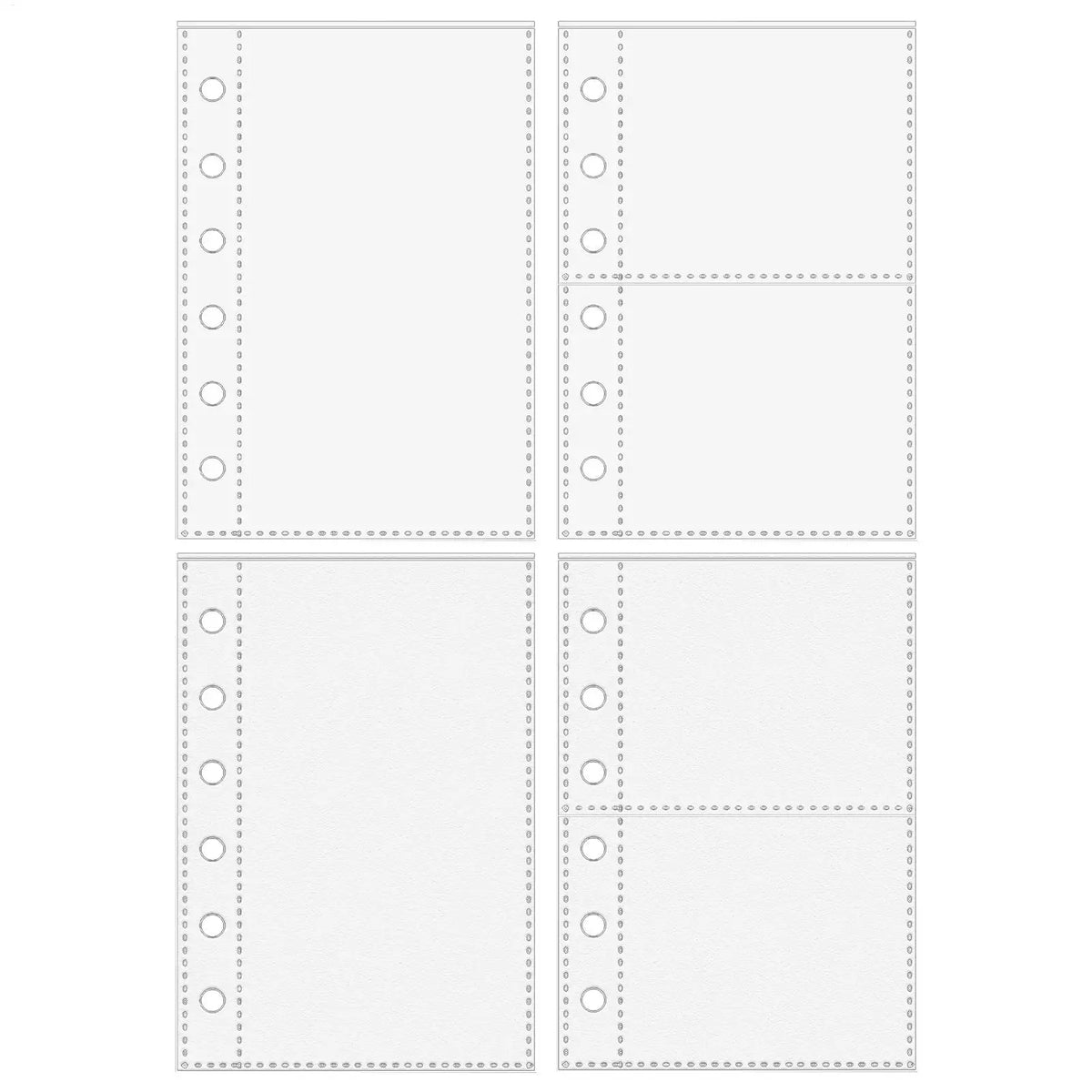 A7 6-Ring Clear Sheet Protectors – 10 Pack Binder Refills Binder Sheet Protectors Axl
