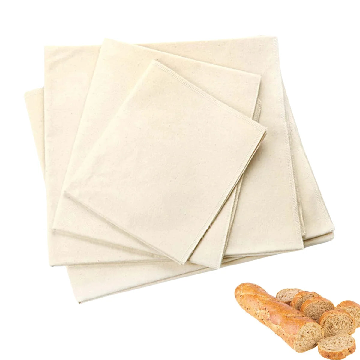 Natural Cotton Dough Proofing Cloth – Reusable Baker's Couche Dough Proofing Cloth Axl