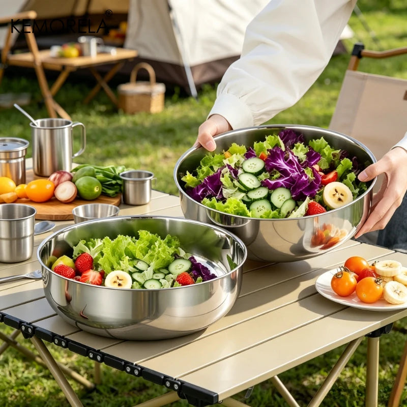 Large Stainless Steel Mixing Bowl – Dough, Salads & Soups Stainless Steel Mixing Bowl Axl