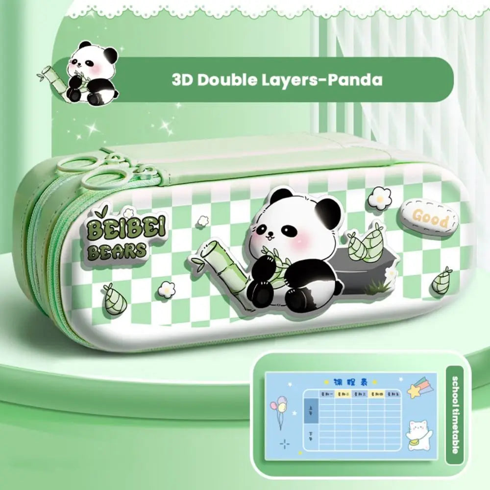 Capybara 3D Pencil Case – Double Layer Large Capacity Pen Box Pencil Case Axl Panda