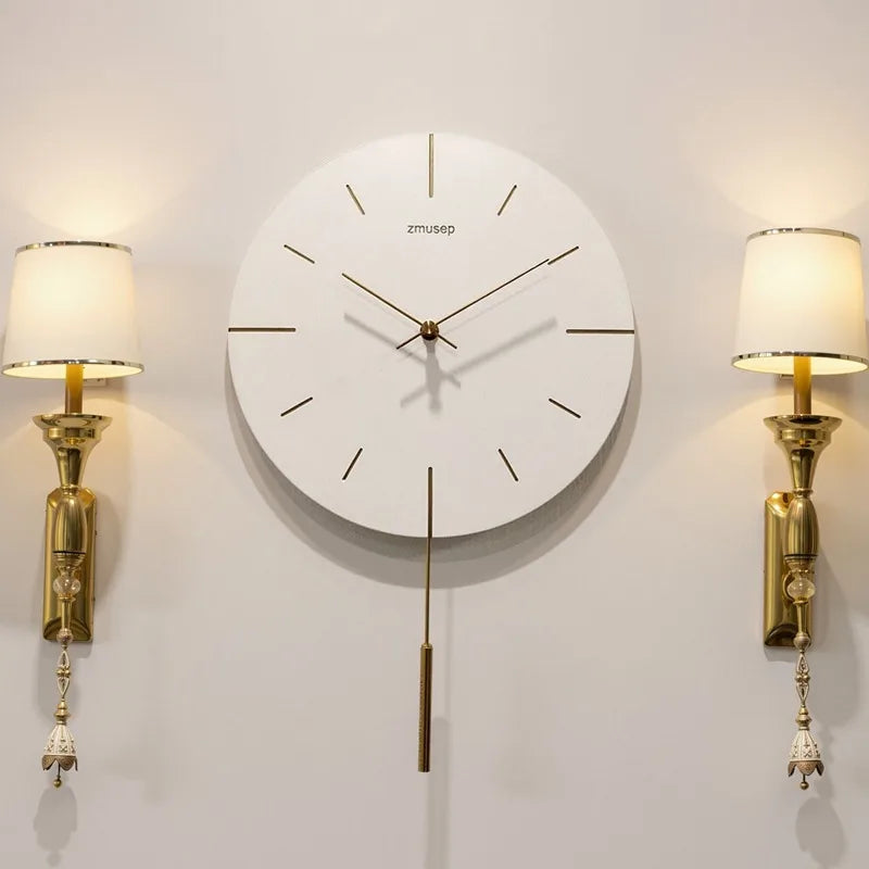 Nordic Silent Pendulum Wall Clock – Minimalist Resin Decor Pendulum Wall Clock Axl