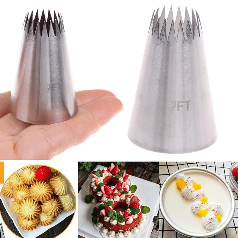 Stainless Steel Piping Nozzle – Cake & Ice Cream Icing Tip Cake Decorating Tip Axl