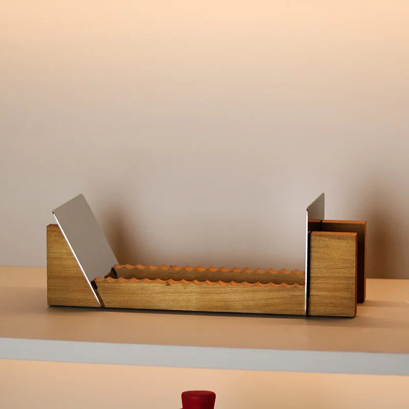 Wooden Record & CD Storage Rack – Nordic Desktop Display Stand Desktop Storage Rack Axl