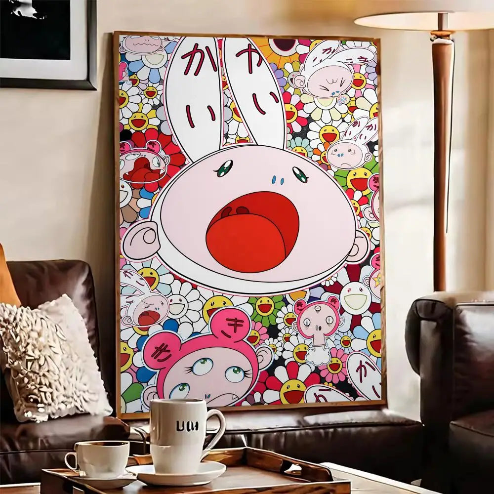 Murakami-Style Art Poster – Self-Adhesive Wall Sticker Decor Wall Art Poster Axl