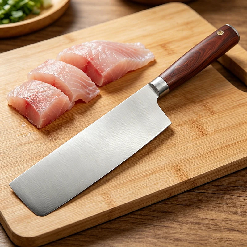 Stainless Steel Nakiri Knife – Professional Chef Kitchen Cleaver Nakiri Kitchen Knife Axl