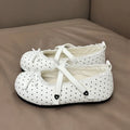 Women's Polka Dot Bow Mary Jane Ballet Flats | Non-Slip Ballet Flat Shoes Axl 36 black