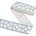 Aqua Jacquard Geometric Embroidery Ribbon 65mm x 2M Decorative Craft Ribbon Axl AECH04-17999
