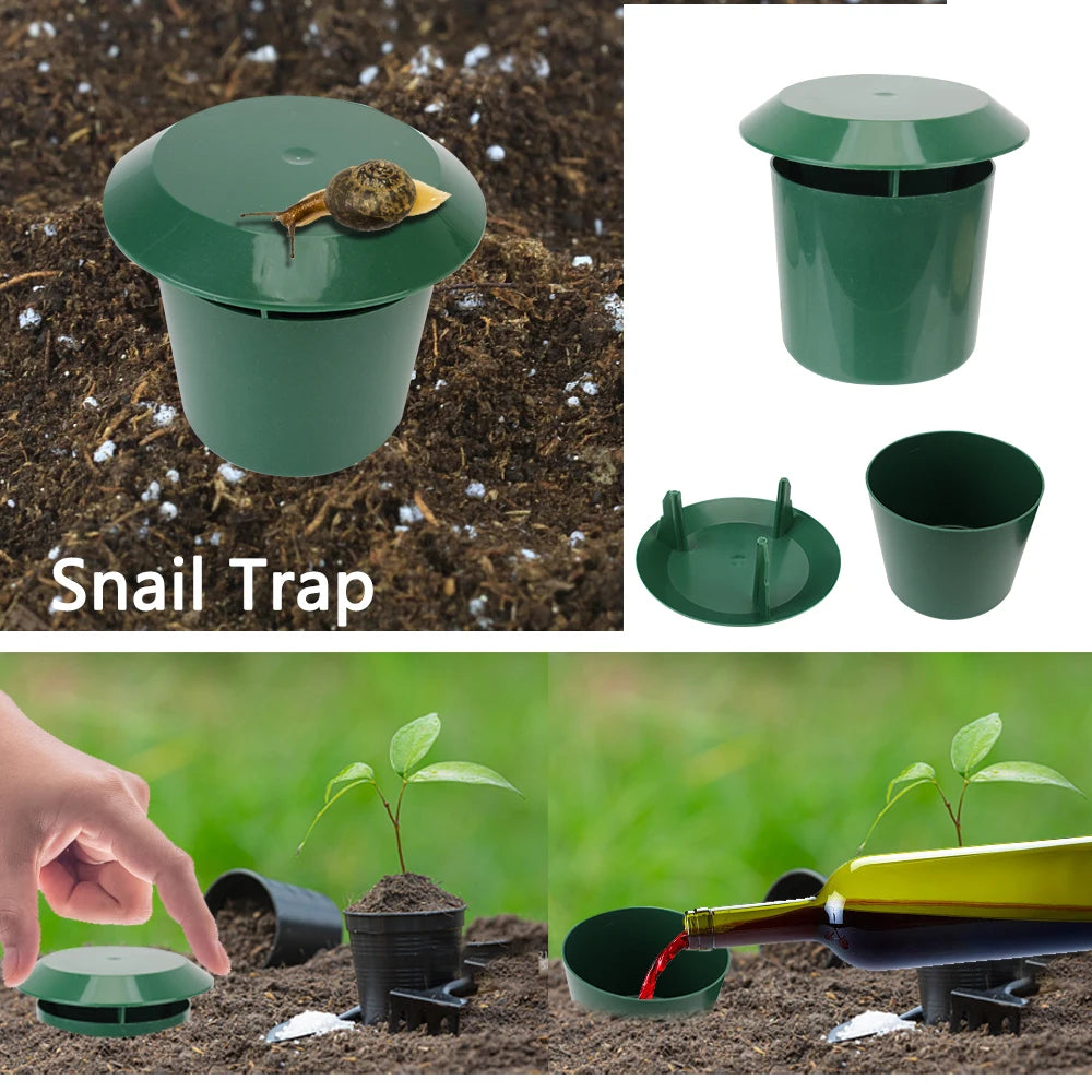 Eco-Friendly Garden Snail & Slug Trap Catcher – Green Garden Pest Trap Axl