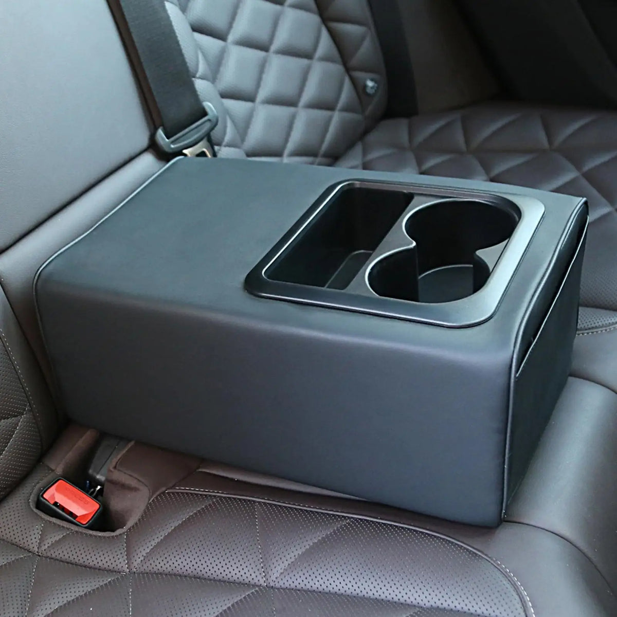 Rear Seat Armrest Console Box with Cup Holder | SUV Sedan Car Armrest Organizer Axl