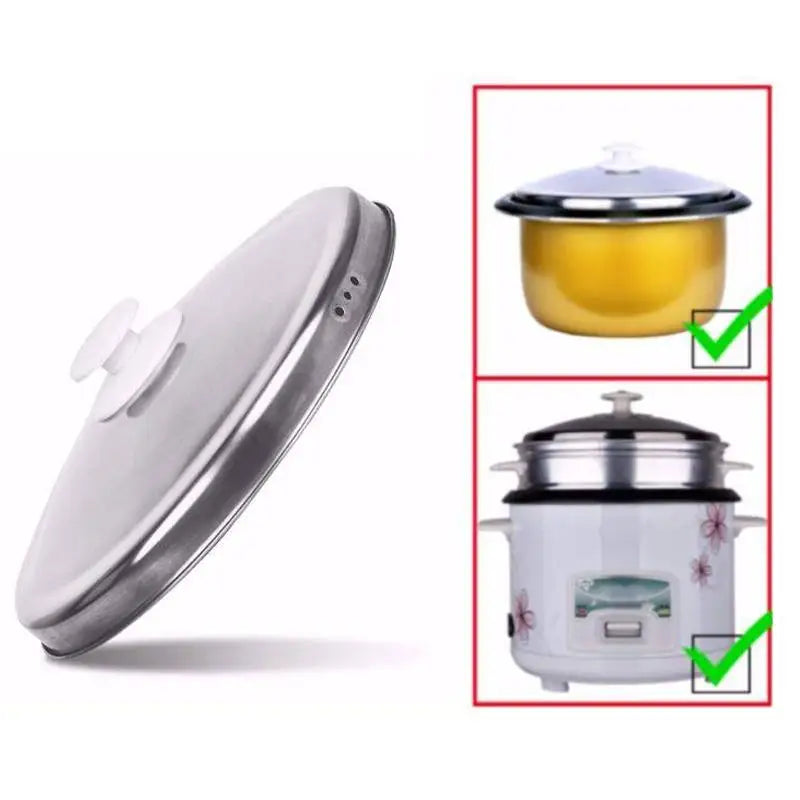 Universal Stainless Steel Rice Cooker Lid – 1.5L to 5L Rice Cooker Lid Axl