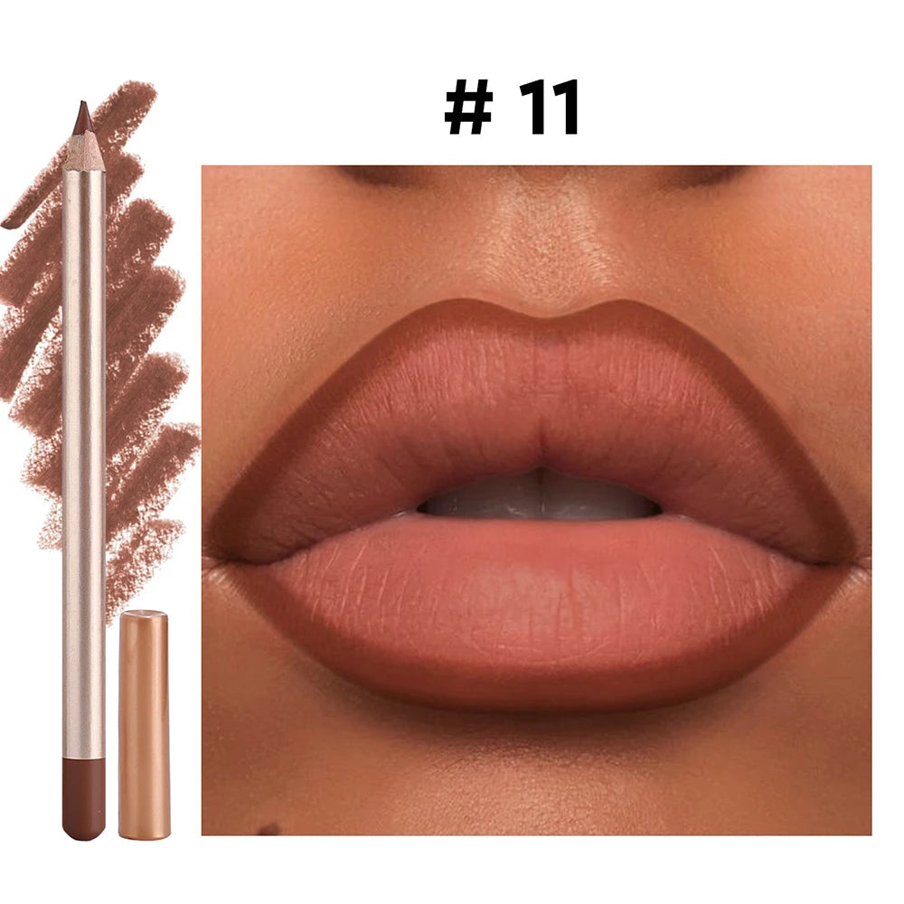 Vegan Waterproof Matte Lip Liner – Long-Lasting Lipliner Matte Lip Liner Axl 11 40pcs with logo