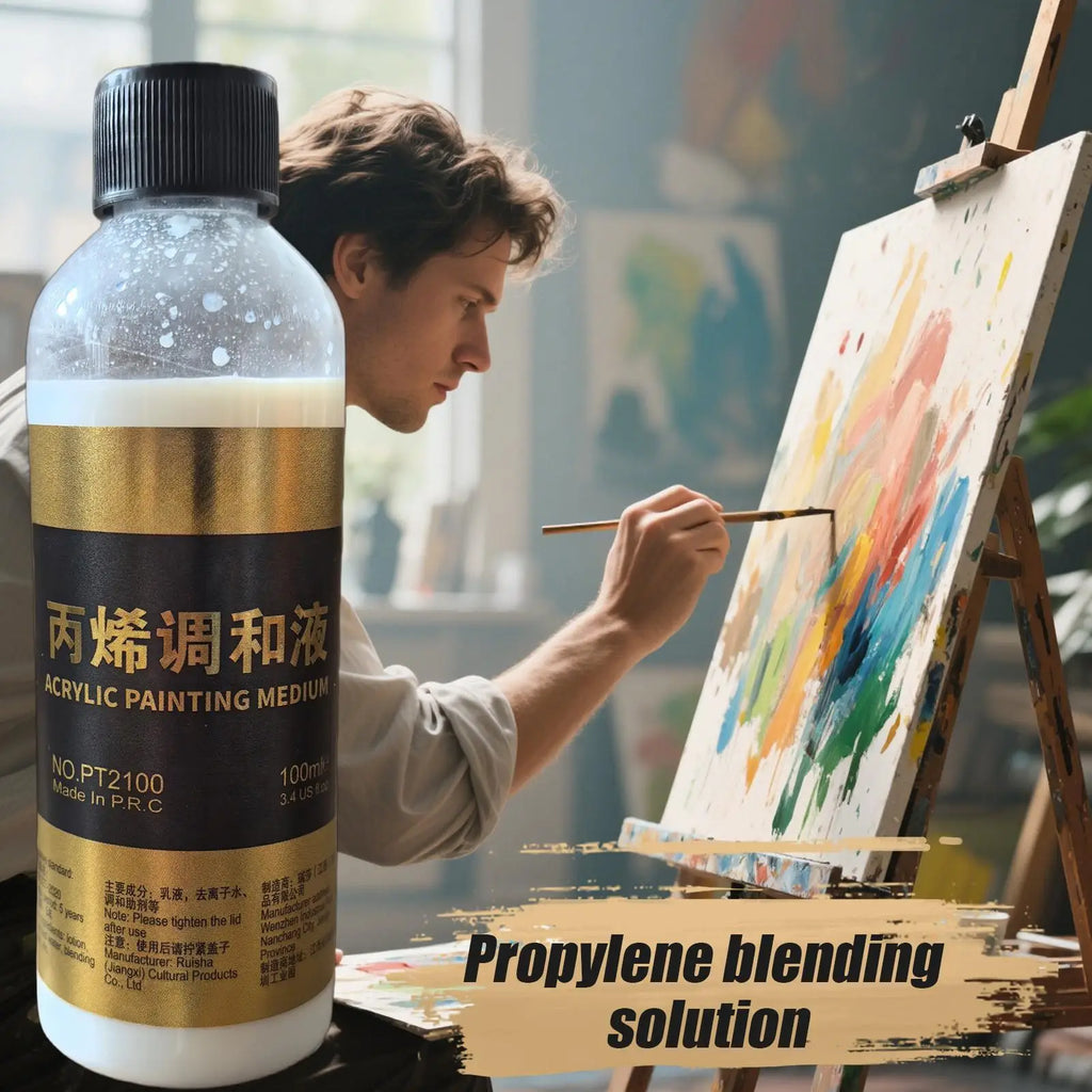 Acrylic Paint Flow Aid & Pouring Medium 100ml – Blending Liquid Acrylic Pouring Medium Axl