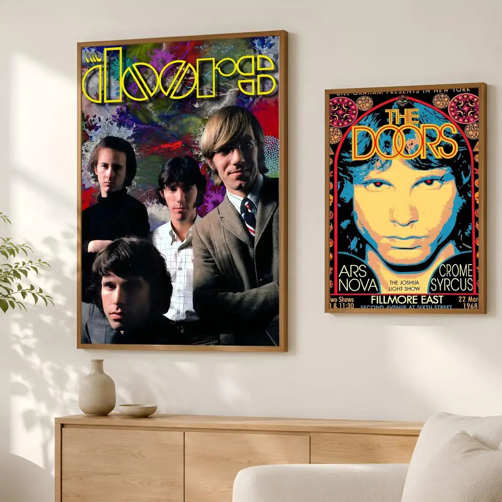 The Doors Poster Self-Stick HD Waterproof Wall Art Décor Wall Art Poster Axl