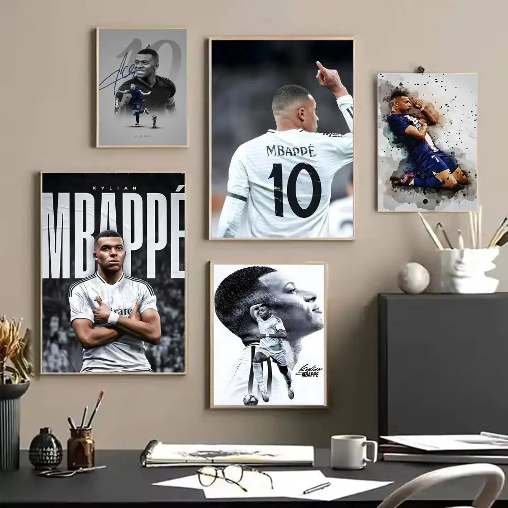 Mbappe Football Canvas Poster | Frameless Wall Art Decor Canvas Wall Art Axl