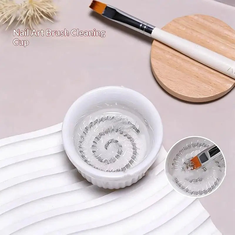 Nail Brush Cleaner Cup – Stainless Steel Mesh Base & Lid Nail Brush Cleaner Cup Axl