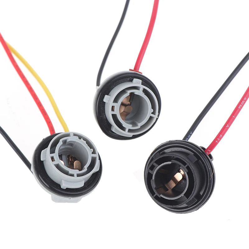 2-Pack 1156 1157 BAY15D Bulb Socket Adapter – Pre-Wired Car Bulb Socket Adapter Axl