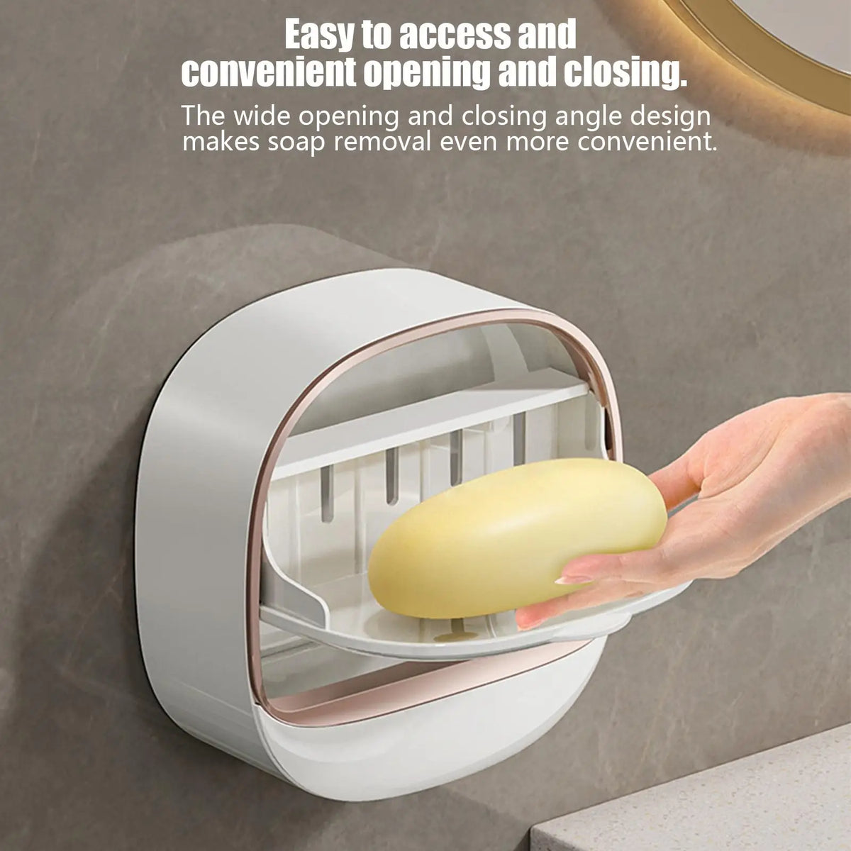 Wall-Mounted Soap Dish with Drainage – Non-Slip Shower Holder Soap Dish Holder Axl