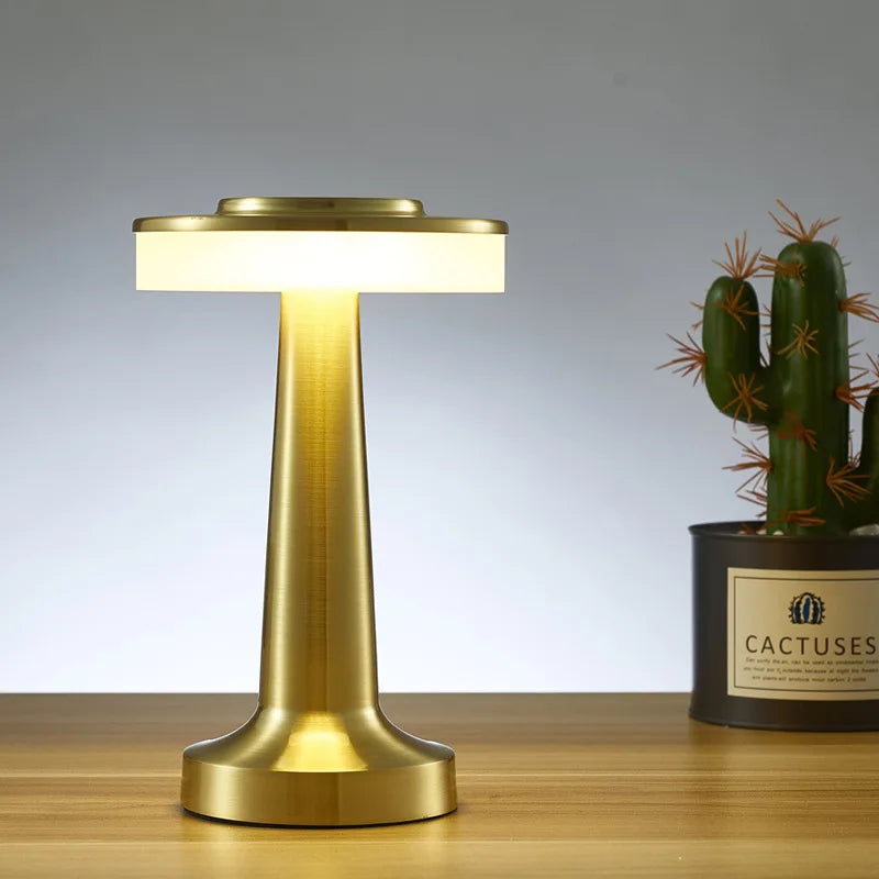 UFO LED Touch Table Lamp – Rechargeable Metal Desk Night Light LED Table Lamp Axl