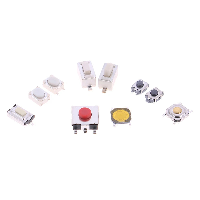 250Pcs Tactile Push Button Switch Kit – 10 Types Microswitch Microswitch Assortment Kit Axl